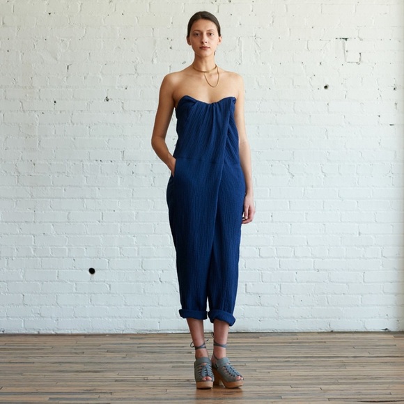 New! A Detacher Orinoco Cotton Gauze Jumpsuit in Indigo 💙 size 4 NWT! - Picture 2 of 15